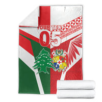Tonga Lebanon Rugby Custom Blanket Mate Maa Tonga Cedars Together LT05 - Polynesian Pride