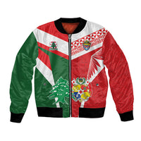 Tonga Lebanon Rugby Custom Bomber Jacket Mate Maa Tonga Cedars Together LT05 Unisex Multicolor - Polynesian Pride