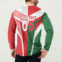 Tonga Lebanon Rugby Custom Button Sweatshirt Mate Maa Tonga Cedars Together