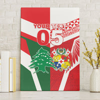 Tonga Lebanon Rugby Custom Canvas Wall Art Mate Maa Tonga Cedars Together