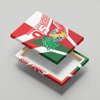 Tonga Lebanon Rugby Custom Canvas Wall Art Mate Maa Tonga Cedars Together