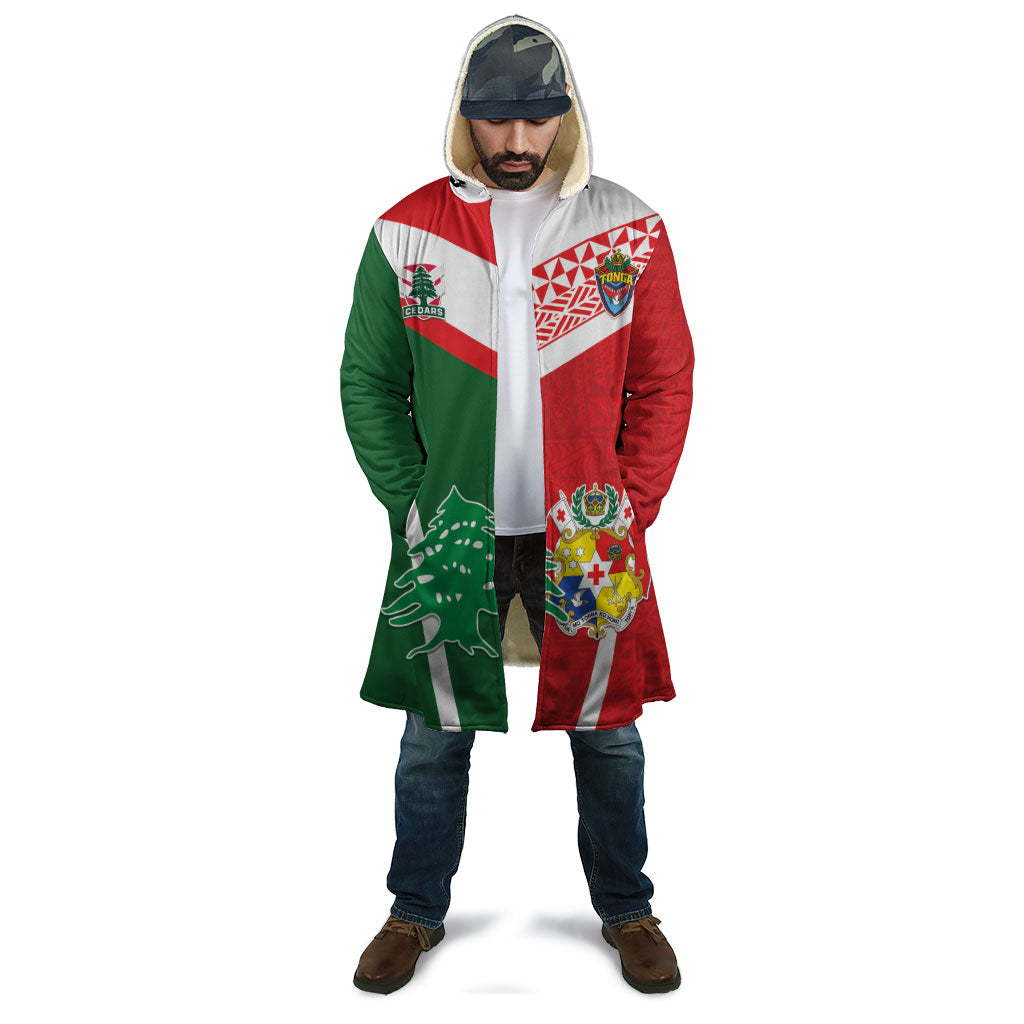 Tonga Lebanon Rugby Custom Cloak Mate Maa Tonga Cedars Together LT05 - Polynesian Pride
