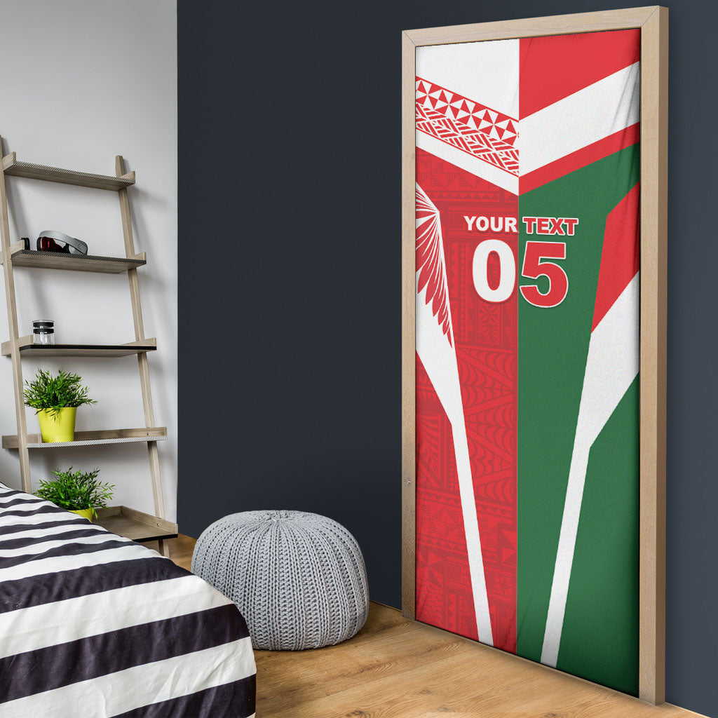 Tonga Lebanon Rugby Custom Door Cover Mate Maa Tonga Cedars Together LT05 - Polynesian Pride