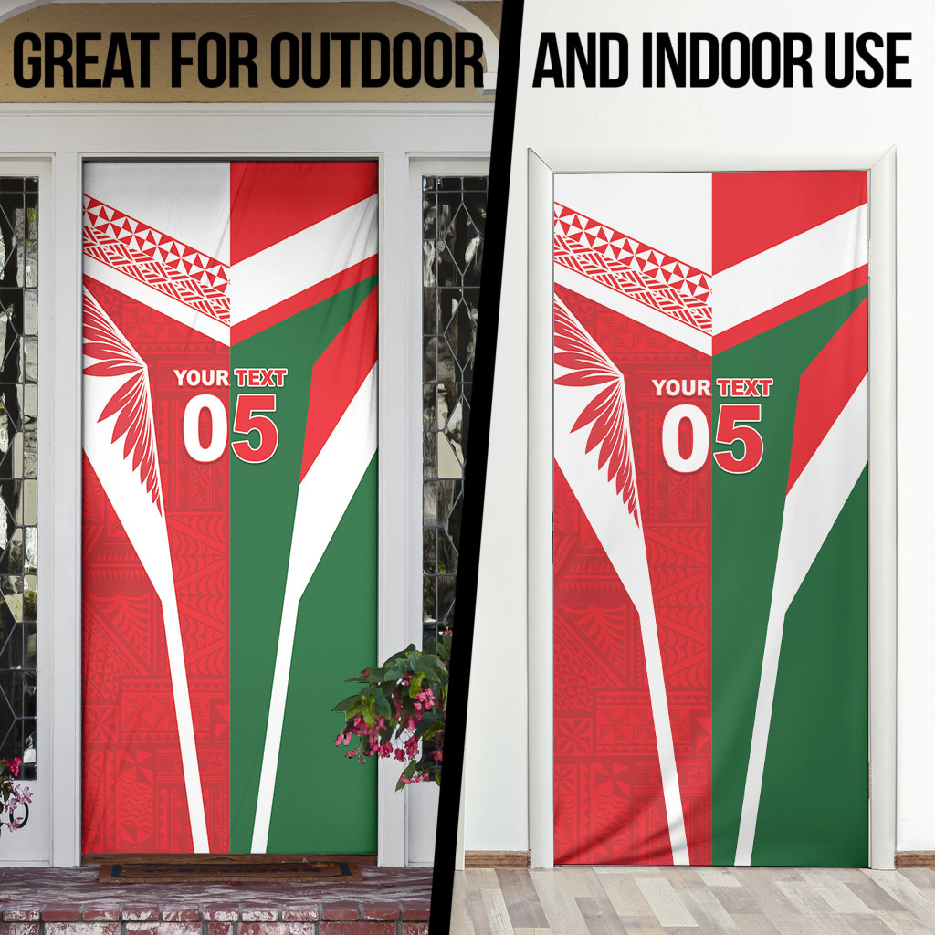 Tonga Lebanon Rugby Custom Door Cover Mate Maa Tonga Cedars Together LT05 - Polynesian Pride
