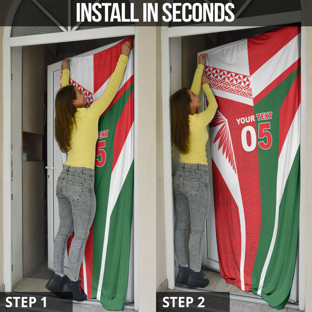 Tonga Lebanon Rugby Custom Door Cover Mate Maa Tonga Cedars Together LT05 - Polynesian Pride