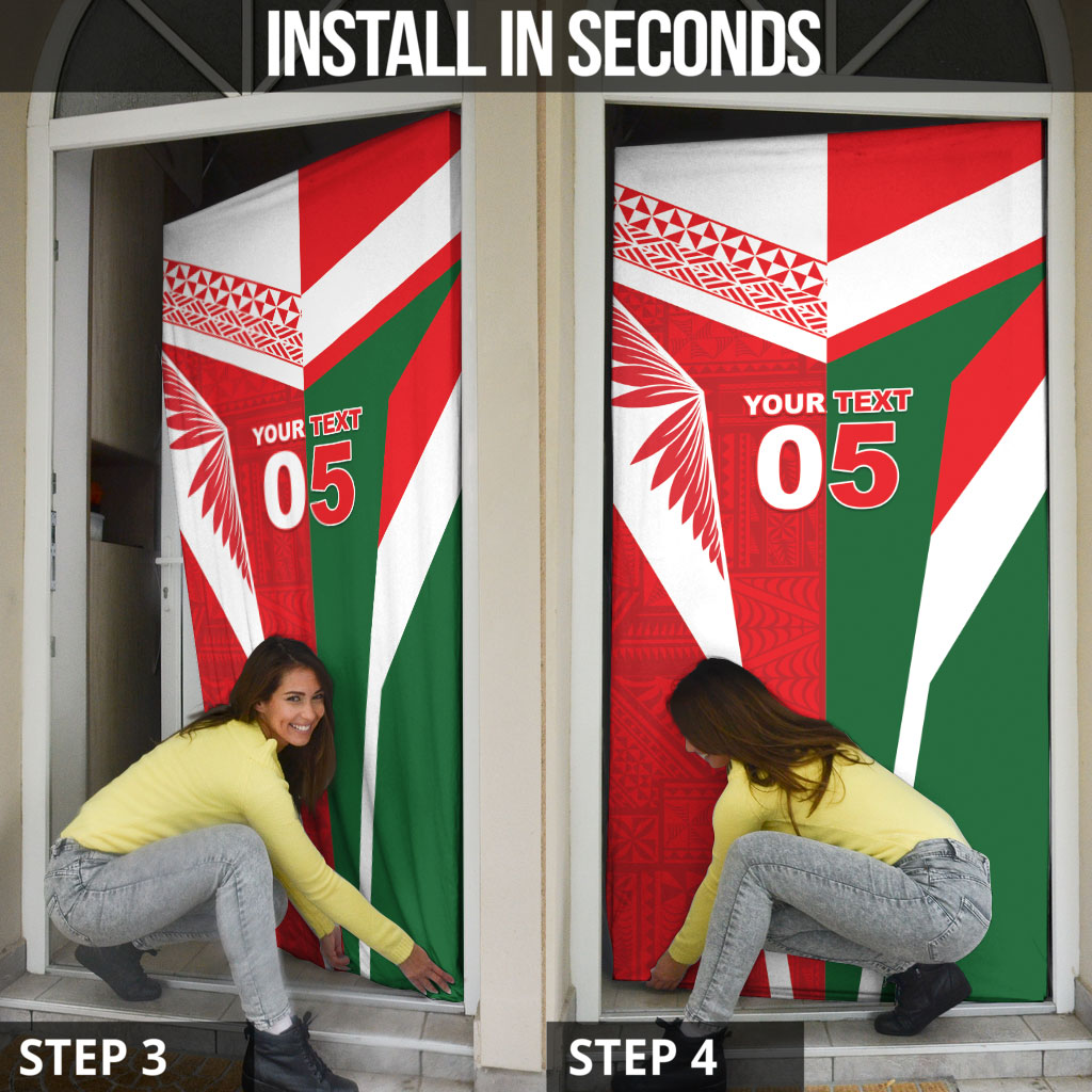 Tonga Lebanon Rugby Custom Door Cover Mate Maa Tonga Cedars Together LT05 - Polynesian Pride