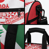 Tonga Lebanon Rugby Custom Duffle Bag Mate Maa Tonga Cedars Together LT05 - Polynesian Pride