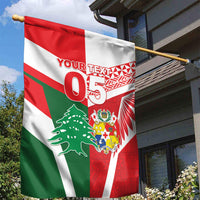 Tonga Lebanon Rugby Custom Garden Flag Mate Maa Tonga Cedars Together LT05 - Polynesian Pride
