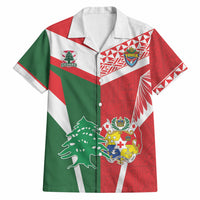 Tonga Lebanon Rugby Custom Hawaiian Shirt Mate Maa Tonga Cedars Together