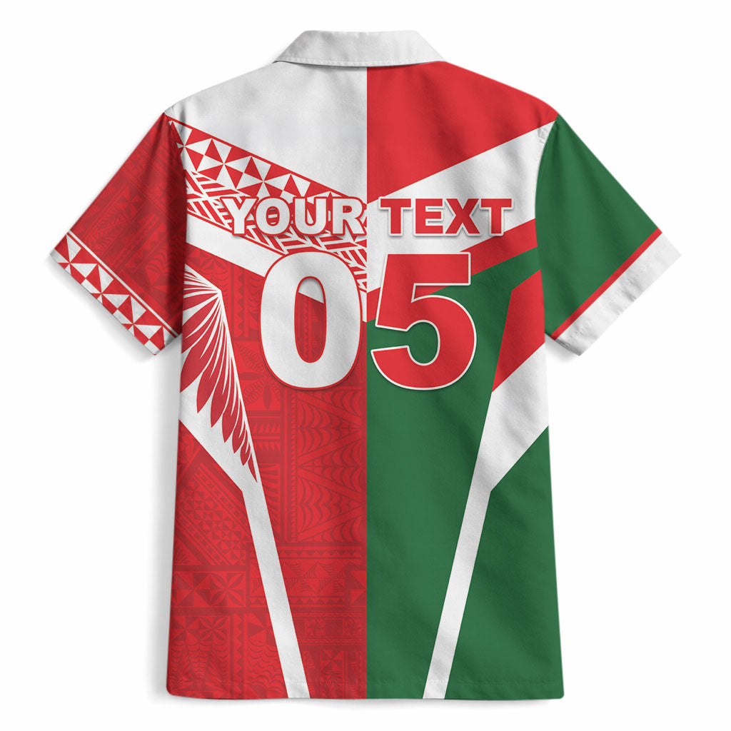 Tonga Lebanon Rugby Custom Hawaiian Shirt Mate Maa Tonga Cedars Together