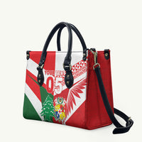 Tonga Lebanon Rugby Custom Leather Bag Mate Maa Tonga Cedars Together LT05 Multicolor - Polynesian Pride