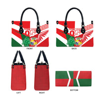 Tonga Lebanon Rugby Custom Leather Bag Mate Maa Tonga Cedars Together LT05 - Polynesian Pride