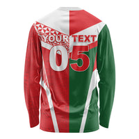 Tonga Lebanon Rugby Custom Long Sleeve Shirt Mate Maa Tonga Cedars Together LT05 - Polynesian Pride
