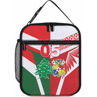 Tonga Lebanon Rugby Custom Lunch Bag Mate Maa Tonga Cedars Together LT05 10.2 × 8.3 × 4.3 inch Multicolor - Polynesian Pride