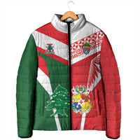 Tonga Lebanon Rugby Custom Padded Jacket Mate Maa Tonga Cedars Together LT05 - Polynesian Pride