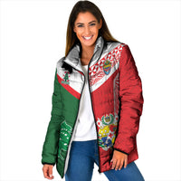 Tonga Lebanon Rugby Custom Padded Jacket Mate Maa Tonga Cedars Together LT05 Women Multicolor - Polynesian Pride
