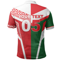 Tonga Lebanon Rugby Custom Polo Shirt Mate Maa Tonga Cedars Together