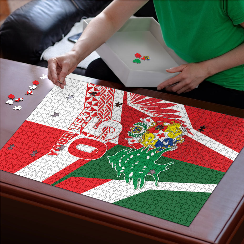 Tonga Lebanon Rugby Custom Puzzle Mate Maa Tonga Cedars Together LT05 - Polynesian Pride