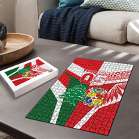 Tonga Lebanon Rugby Custom Puzzle Mate Maa Tonga Cedars Together LT05 - Polynesian Pride