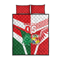 Tonga Lebanon Rugby Custom Quilt Bed Set Mate Maa Tonga Cedars Together