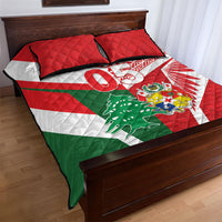 Tonga Lebanon Rugby Custom Quilt Bed Set Mate Maa Tonga Cedars Together