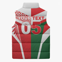 Tonga Lebanon Rugby Custom Sleeveless Puffer Jacket Mate Maa Tonga Cedars Together LT05 - Polynesian Pride