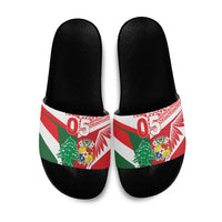 Tonga Lebanon Rugby Custom Slide Sandals Mate Maa Tonga Cedars Together LT05 Multicolor - Polynesian Pride