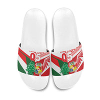 Tonga Lebanon Rugby Custom Slide Sandals Mate Maa Tonga Cedars Together LT05 Multicolor - Polynesian Pride