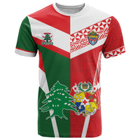 Tonga Lebanon Rugby Custom T Shirt Mate Maa Tonga Cedars Together LT05 Multicolor - Polynesian Pride