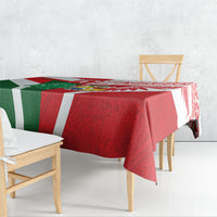 Tonga Lebanon Rugby Custom Tablecloth Mate Maa Tonga Cedars Together LT05 - Polynesian Pride