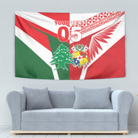 Tonga Lebanon Rugby Custom Tapestry Mate Maa Tonga Cedars Together LT05 - Polynesian Pride