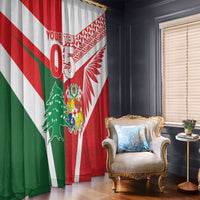 Tonga Lebanon Rugby Custom Window Curtain Mate Maa Tonga Cedars Together LT05 - Polynesian Pride