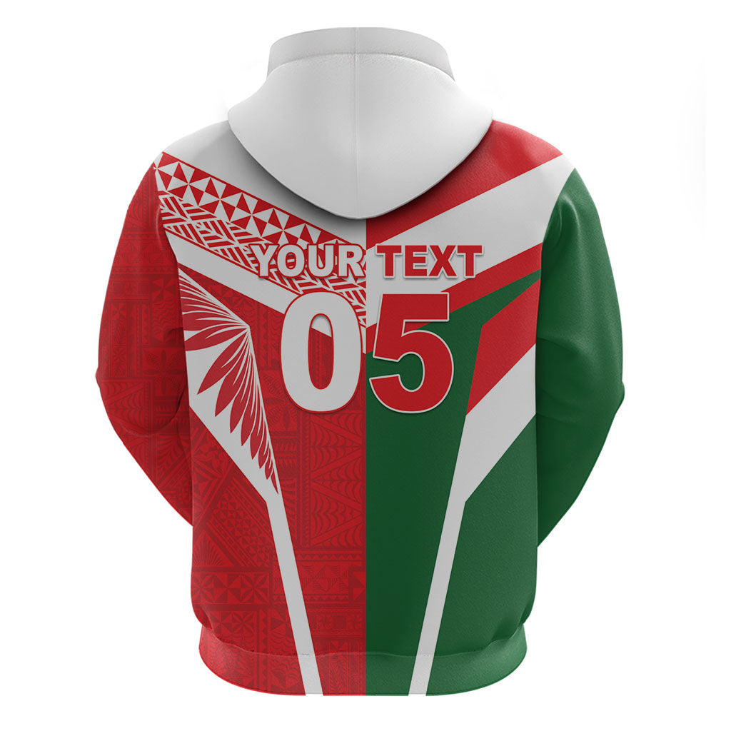 Tonga Lebanon Rugby Custom Zip Hoodie Mate Maa Tonga Cedars Together
