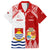 Personalised Tonga And Kiribati Family Matching Puletasi Dress and Hawaiian Shirt Coat Of Arms Polynesian Pattern LT05 Dad's Shirt - Short Sleeve Red - Polynesian Pride