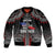 Personalised Samoa Black Saturday Bomber Jacket Samoan Warrior Tribal Pattern