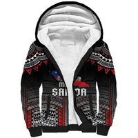 Personalised Samoa Black Saturday Sherpa Hoodie Samoan Warrior Tribal Pattern LT05 Unisex Black - Polynesian Pride