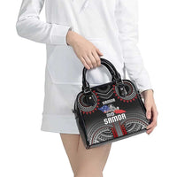 Samoa Black Saturday Shoulder Handbag Samoan Warrior Tribal Pattern LT05 - Polynesian Pride