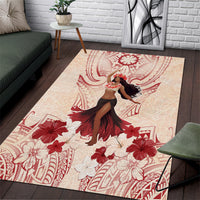 Tahiti Women's Day Area Rug With Polynesian Pattern LT05 Beige - Polynesian Pride