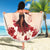 Tahiti Women's Day Beach Blanket With Polynesian Pattern