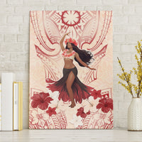Tahiti Women's Day Canvas Wall Art With Polynesian Pattern LT05 Without Frame Beige - Polynesian Pride