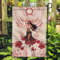 Tahiti Women's Day Garden Flag With Polynesian Pattern LT05 Garden Flag Beige - Polynesian Pride