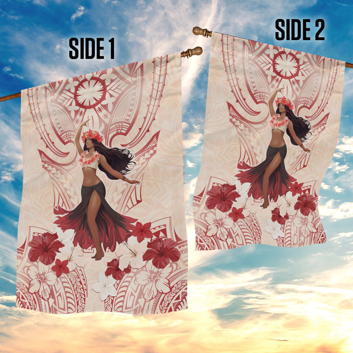 Tahiti Women's Day Garden Flag With Polynesian Pattern LT05 - Polynesian Pride