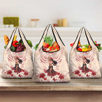 Tahiti Women's Day Grocery Bag With Polynesian Pattern LT05 3-pack One Size Beige - Polynesian Pride