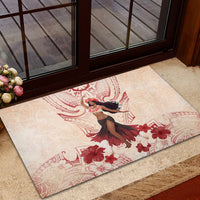 Tahiti Women's Day Rubber Doormat With Polynesian Pattern LT05 - Polynesian Pride