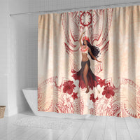 Tahiti Women's Day Shower Curtain With Polynesian Pattern LT05 - Polynesian Pride