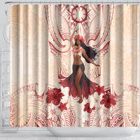 Tahiti Women's Day Shower Curtain With Polynesian Pattern LT05 - Polynesian Pride