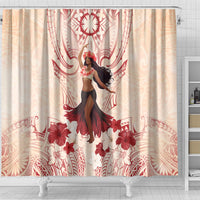 Tahiti Women's Day Shower Curtain With Polynesian Pattern LT05 - Polynesian Pride