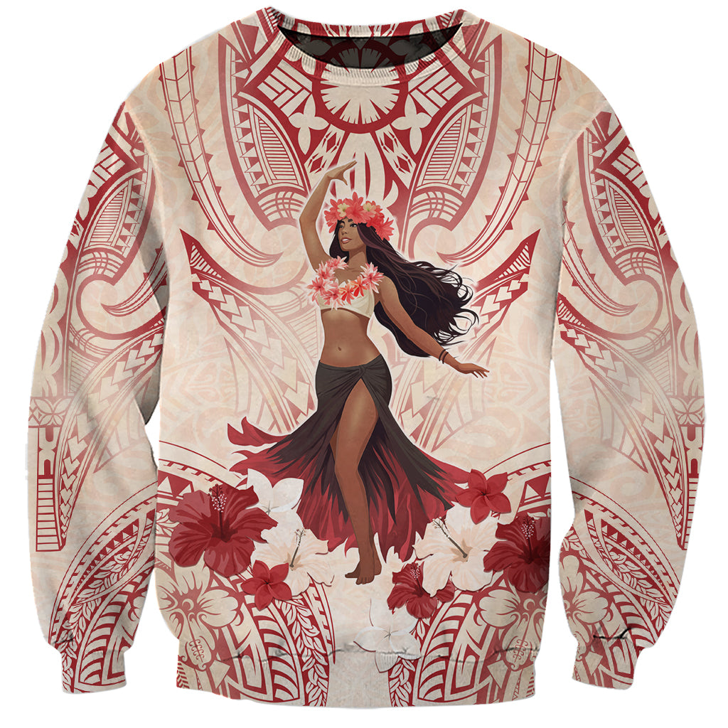 Tahiti Women's Day Sweatshirt With Polynesian Pattern LT05 Unisex Beige - Polynesian Pride