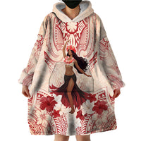 Tahiti Women's Day Wearable Blanket Hoodie With Polynesian Pattern LT05 - Polynesian Pride