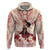 Tahiti Women's Day Zip Hoodie With Polynesian Pattern LT05 Pullover Hoodie Beige - Polynesian Pride